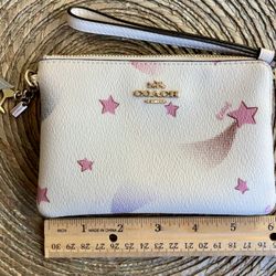 Coach Wristlet with Pink Shooting Stars