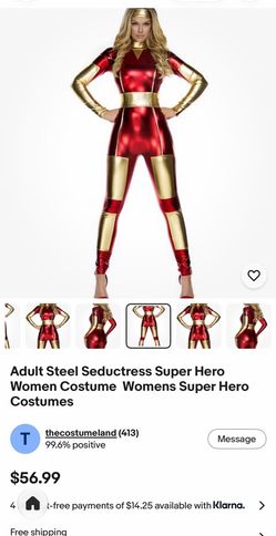Adult Steel Seductress Super Hero Women Costume Size S/M