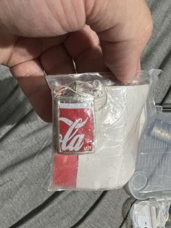 Pair Of Silver Coca Cola Necklace And Pendant 