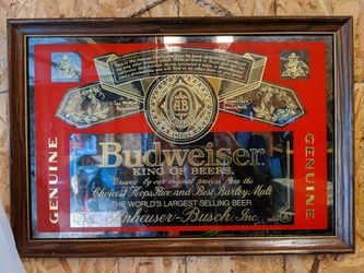 1984 Vintage Budweiser Mirror
