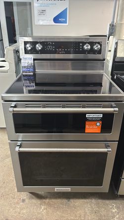 KitchenAid Stainless Steel Double Oven Electric Range