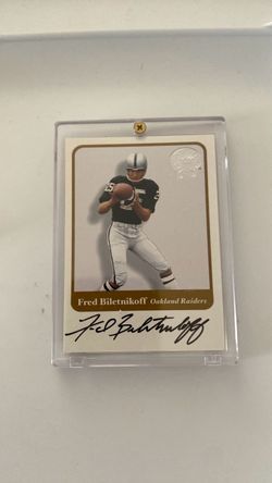 Fred Biletnikoff Autographed Oakland Raiders Football Card