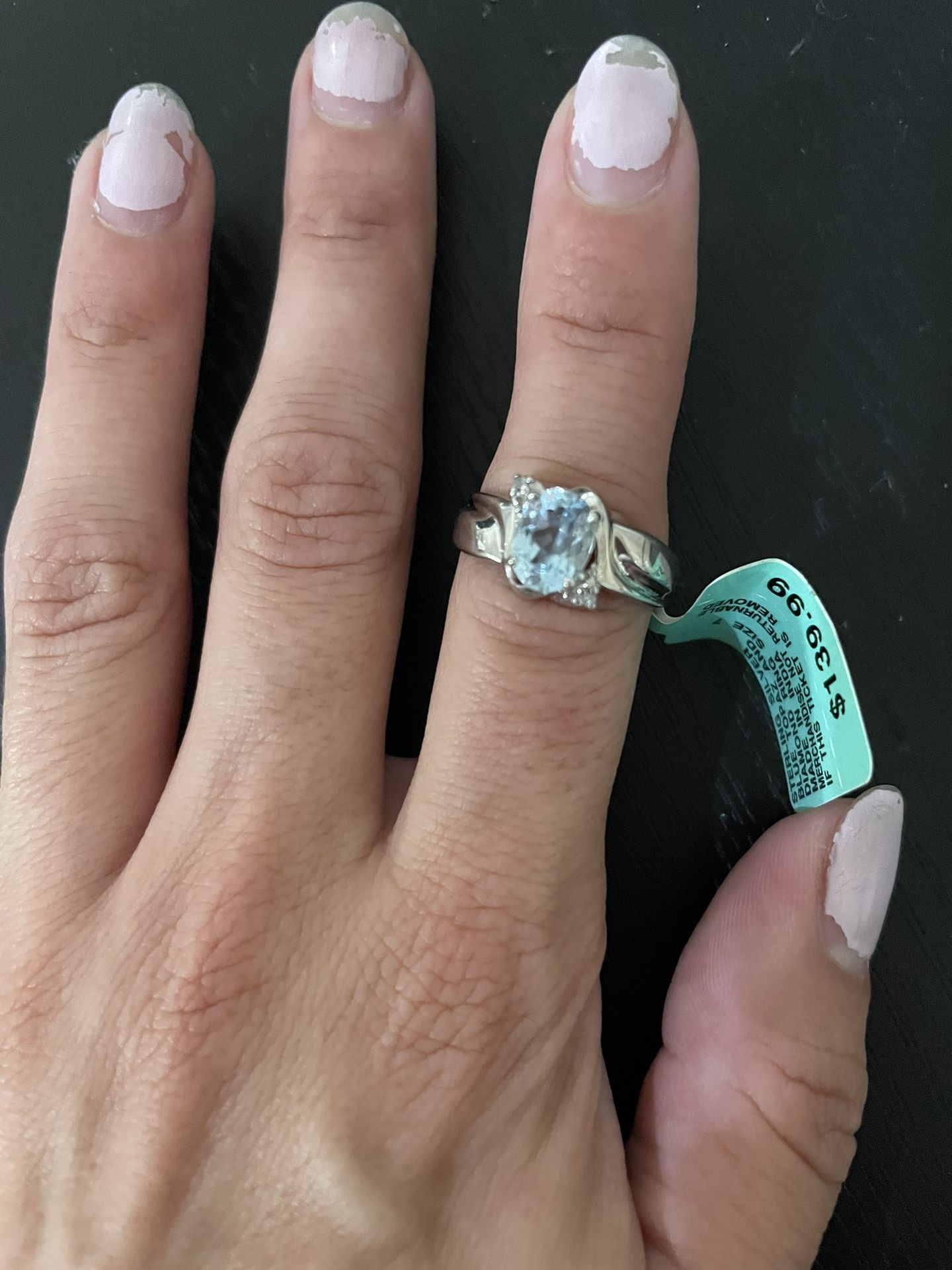 Blue Topaz Ring - Size 7