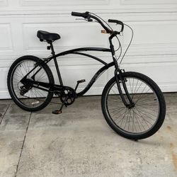 Awesome All Black 7 Speed Tall Frame Electra Cruiser 7 Bike