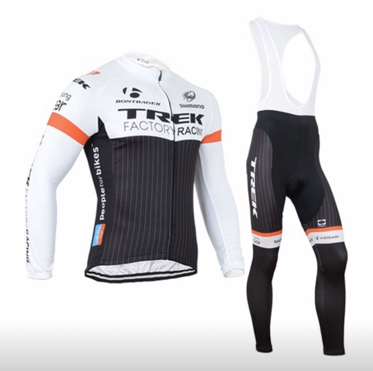 New Trek-Shimano XL Bike Suit … Summer Quick Dry Long Sleeve Cycling Jersey and Bib Breathable Padded Pants