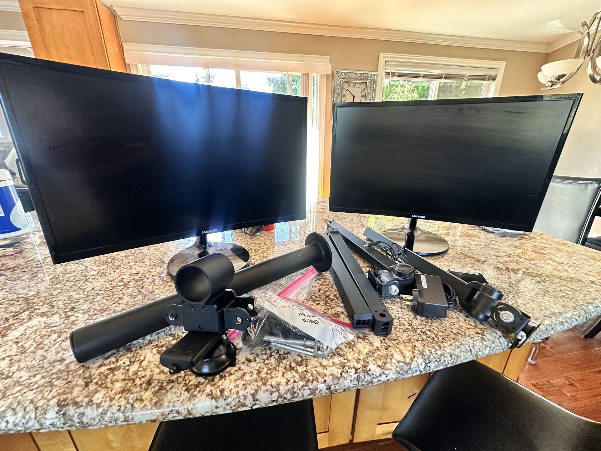 Two Samsung 27 Curved Monitor