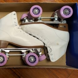 White Quad Roller Skates