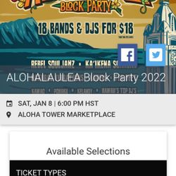 ALOHALAULEA Block Party - 2 VIP TIX