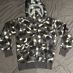 BAPE City Camo SharkFull Zip Hoodie - Small 