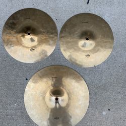 Wuhan 2x 12” Splash & 14” Crash Drum Cymbals 