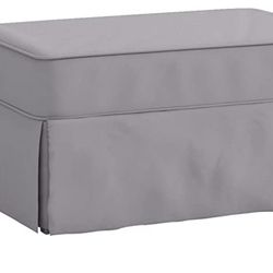 Two Ottoman Cover In Light Gray