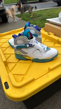 Size 8.5 - Air Jordan 8 Retro White Aqua W