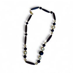 Vintage Glass Bead And Faux Pearl Necklace