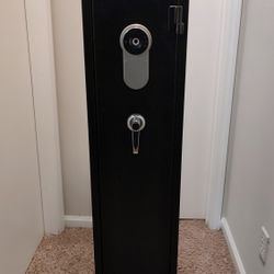 5 Gun Safe with Fingerprint Access, Emergency Keys, Alarm System, Pistol Rack and Door Panel Storage