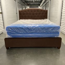 Queen Bed Frame With Mattress
