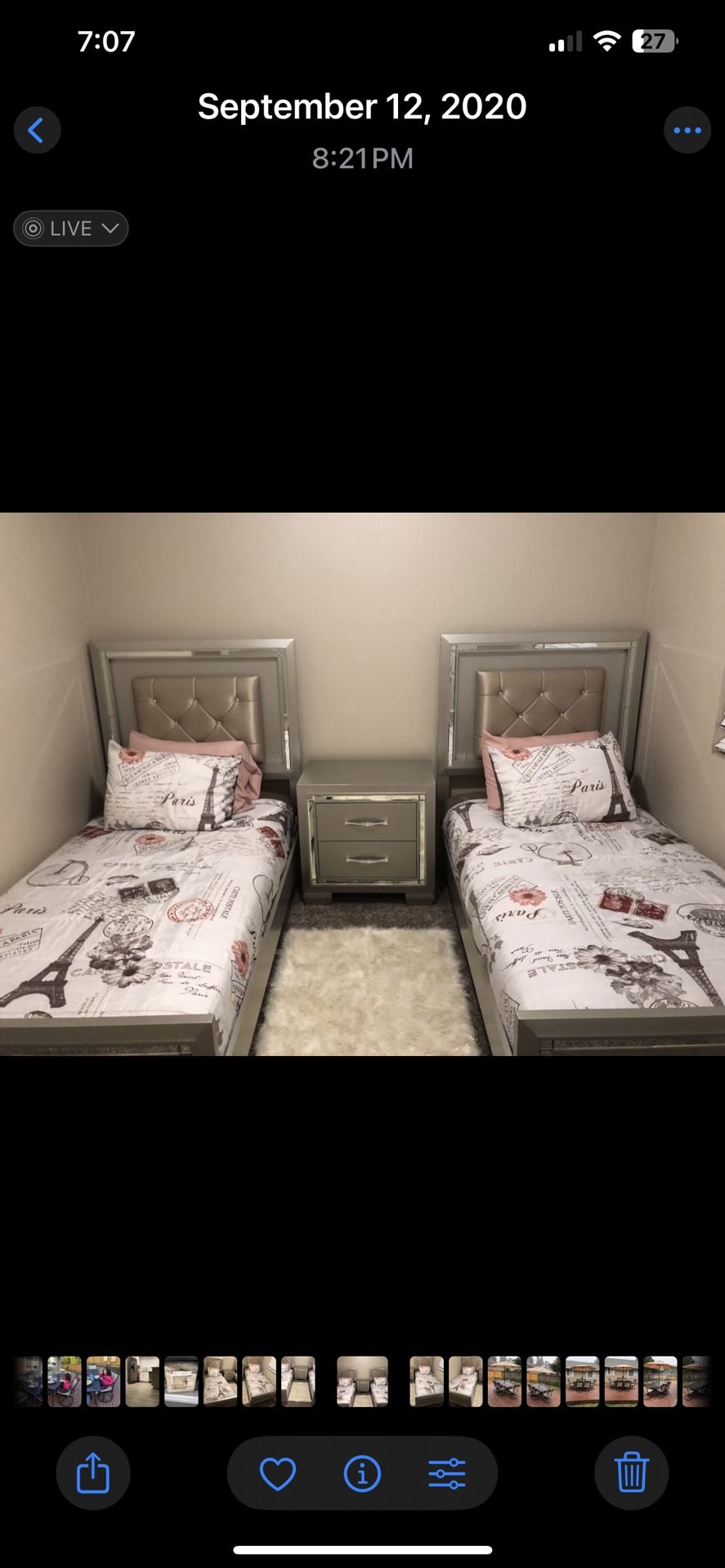 2 Twins Bed And Night Stand