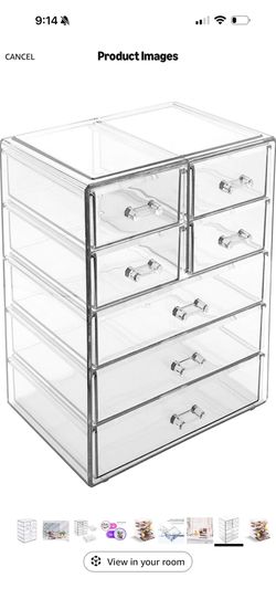 Acrylic make up storage drawer