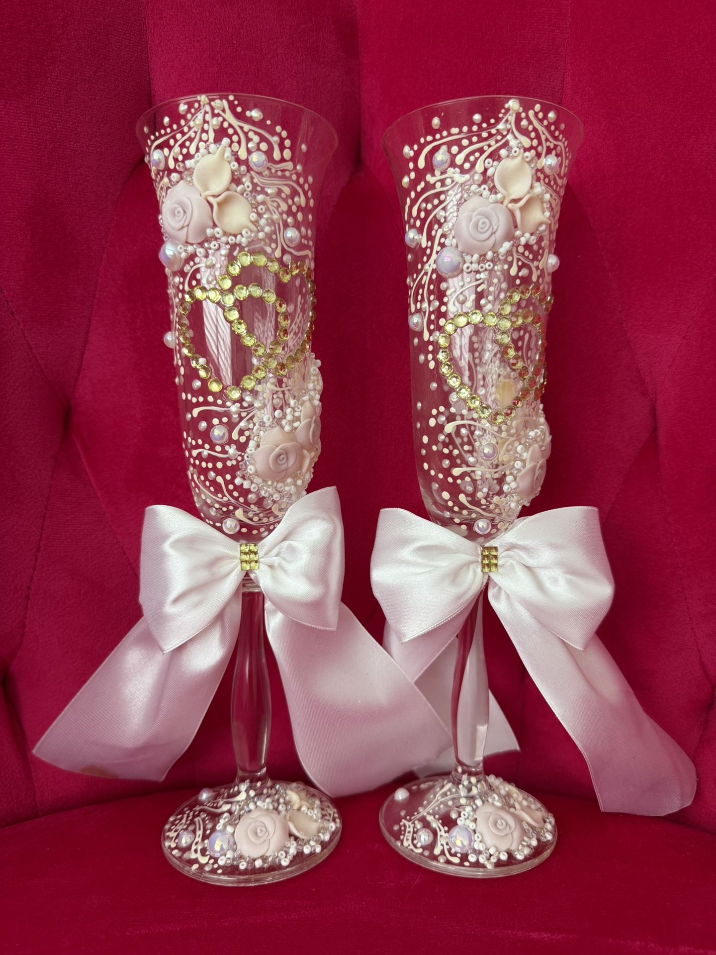 Wedding Engagement Champagne Decor Glasses