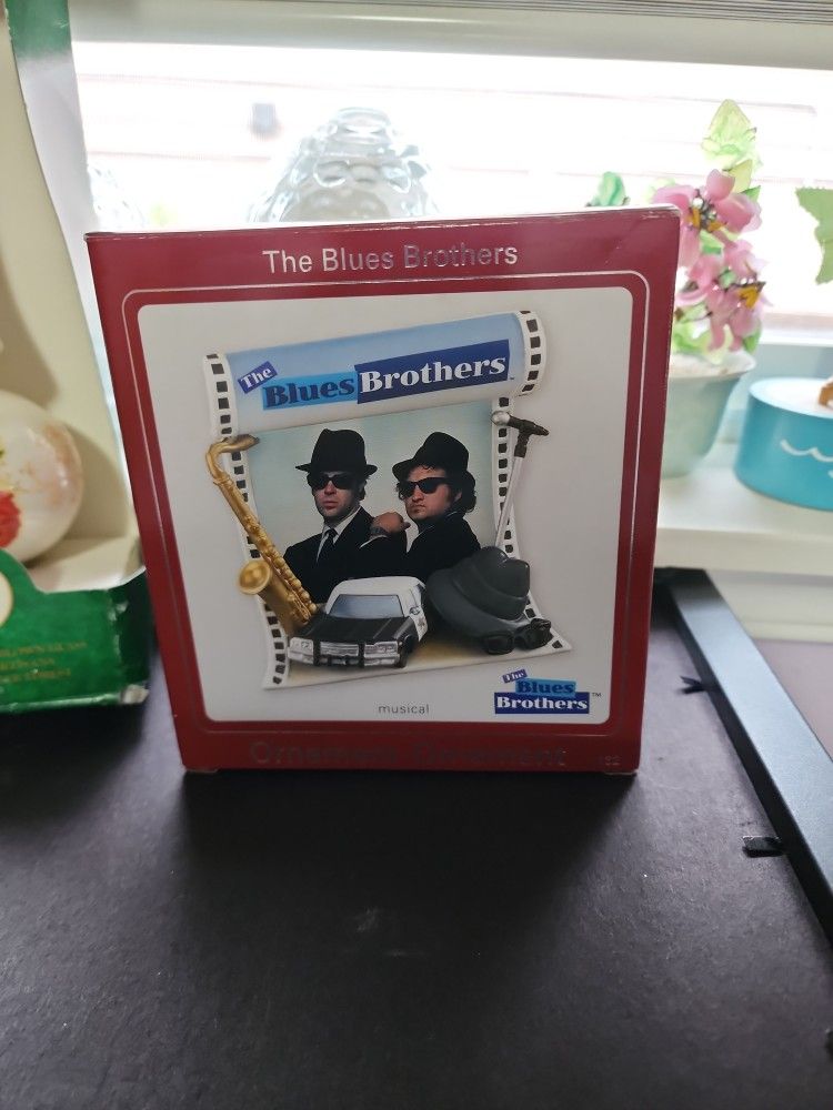 Vintage Carlton Cards Blues Brothers Musical Christmas Ornament Hologram Belushi