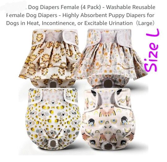 Large Dog Diapers 4pk