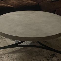 Round Cement Coffee Table Living Spaces 