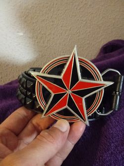 Fine Pewter Genuine leather 38" belt