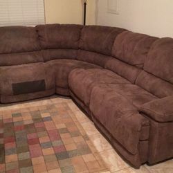 Leather sectional