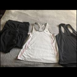 2 sports leggings and 2 sports jerseys, size M, all for $10