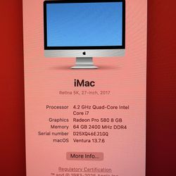 iMac Retina 5K, 27-inch, 2017