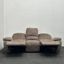 3 Seater Brown Electric Recliner Couch - We Can Deliver And Setup