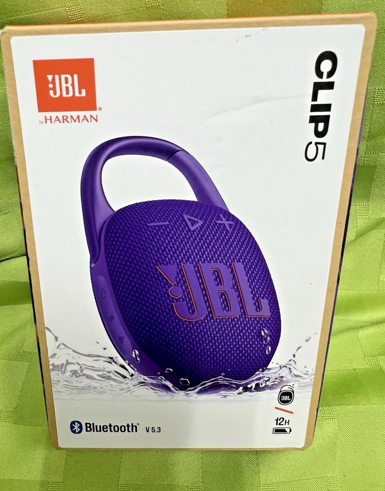 JBL Clip 5 Bluetooth Speaker Purple – Waterproof Wireless Portable Audio