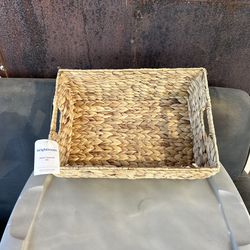 New basket made from water hyacinth.