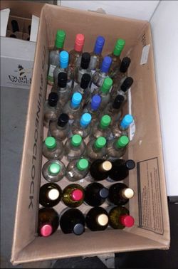 Empty wine bottles