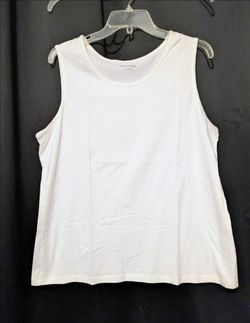 Studio Works Woman's White Tank Top Blouse Size 1X