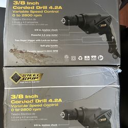 Steel Grip 3/8” Corded Drill 4.2A