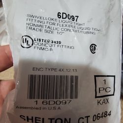 Swivellok Liquid Tight Fitting For Flexible Liquid Tight Nonmetallic Conduit/Tubing 