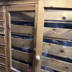  Organizer Wood Craft Or Sewing Shelf Enclose Case