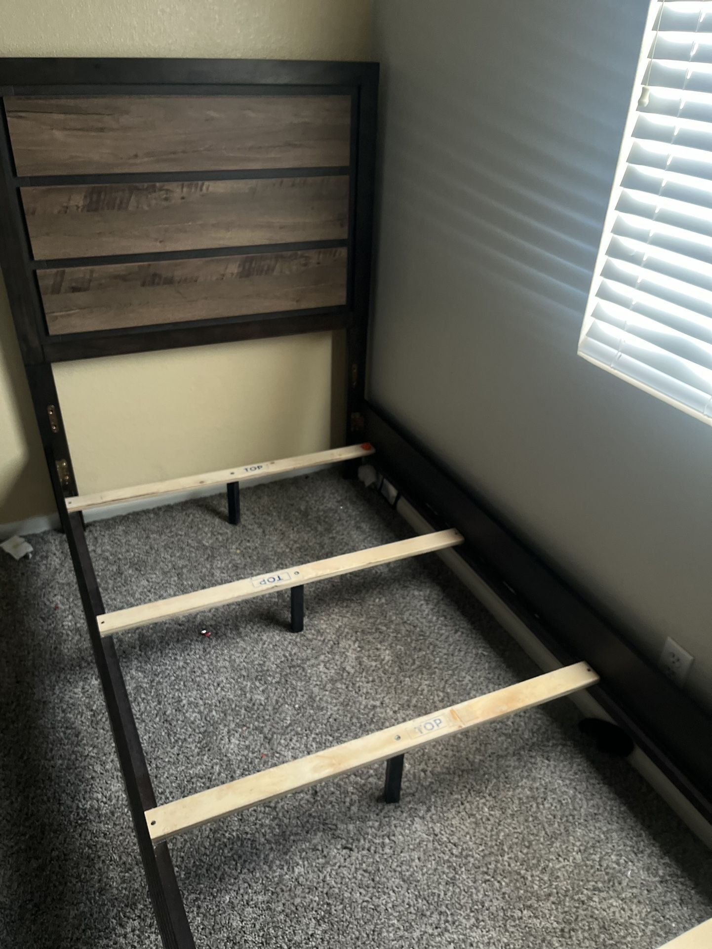 Twin Sized Bed With 1dresser And Mattress