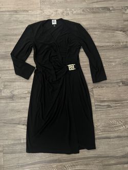 ANNE KLEIN Black Dress Stretchy Size 2