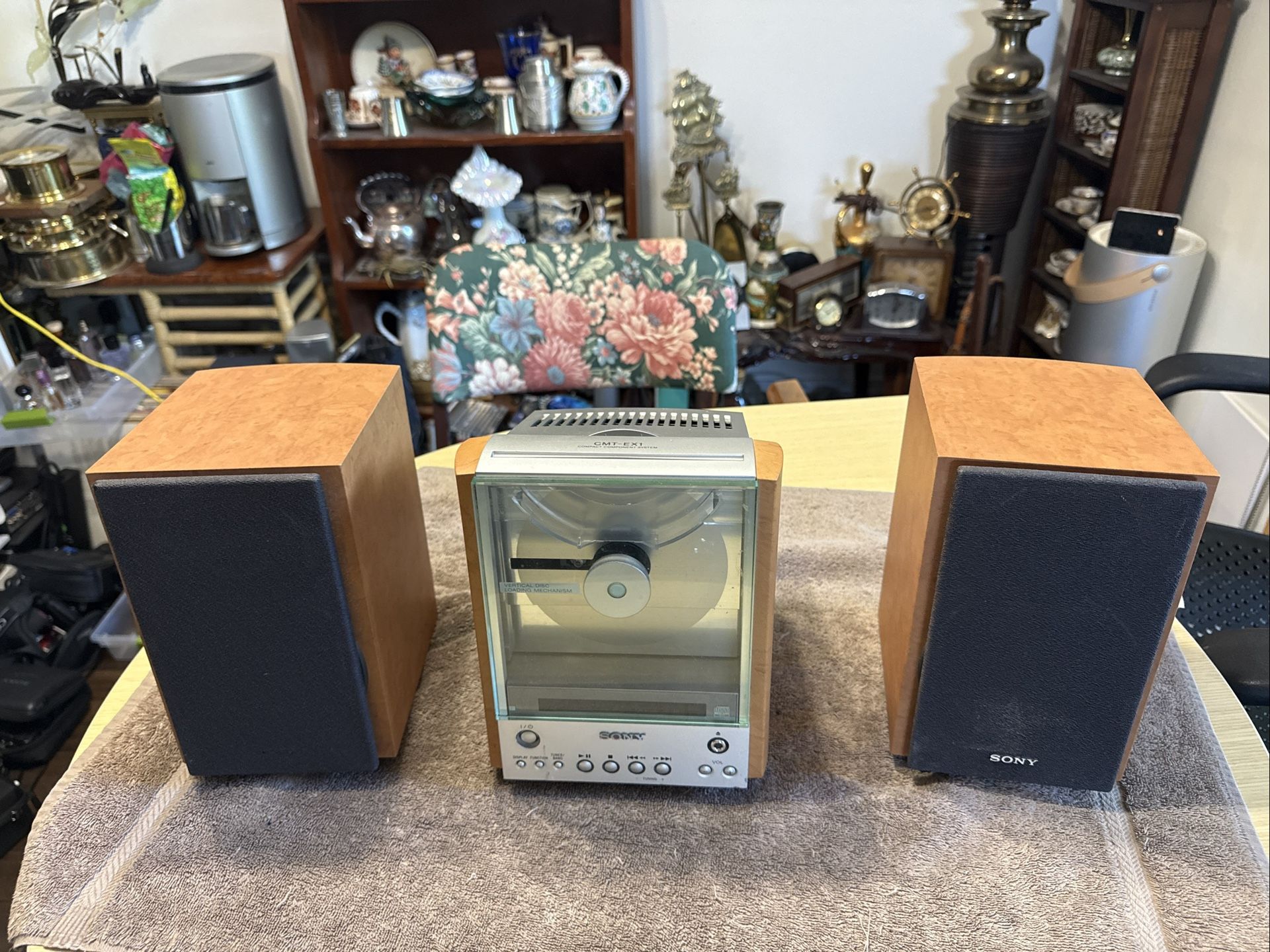 Sony CMT-EX1 Compact Stereo System Speakers CD Player Cords