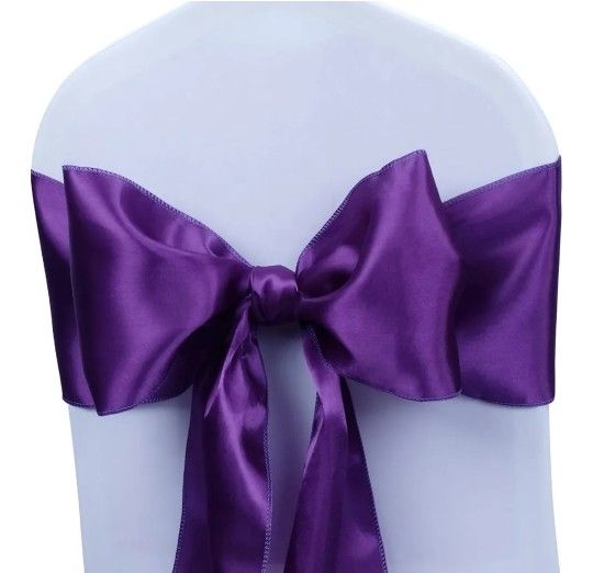 Satin Chair Sashes Ties 50 pcs Chair