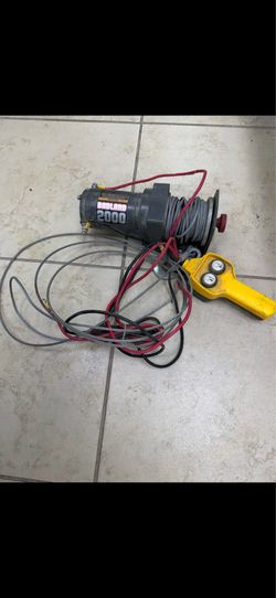 BADLAND 2000Ib. Utility Trailer Winch with steel  rope