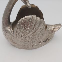 Vintage Silverplated Swan Napkin/ Letter Holder Made In England 