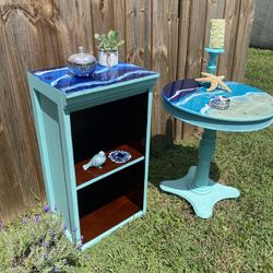 Pottery Barn Book Shelf / Display Cabinet Resin 