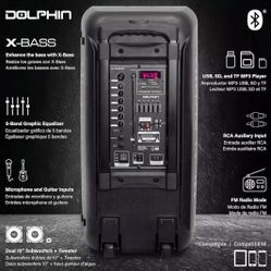 Dolphin, Model SP-210RBT, Karaoke Party Speaker with LED Lights