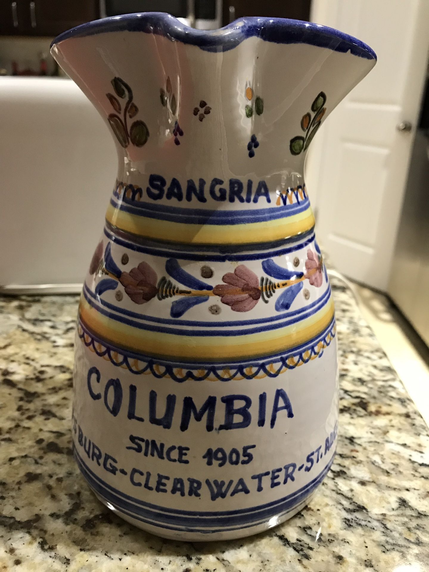 Columbia restaurant sangria pitcher