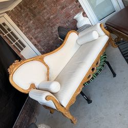 Large white vintage sofa