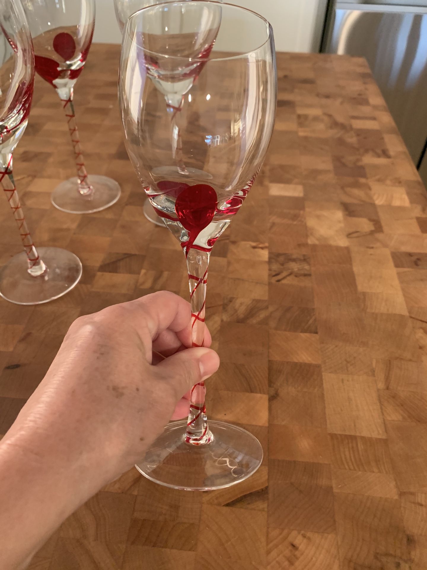 Purple Pier One crackle wine glasses set for Sale in San Lorenzo, CA -  OfferUp
