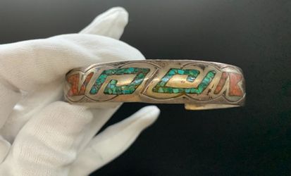 Native Silver cuff bracelet #34060