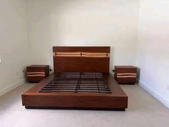 Queen bed made of natural wood, Clearance starting at only $53